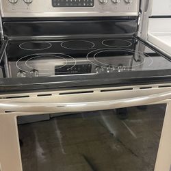 Frigidaire Glass Stove Conv Oven Stainless 