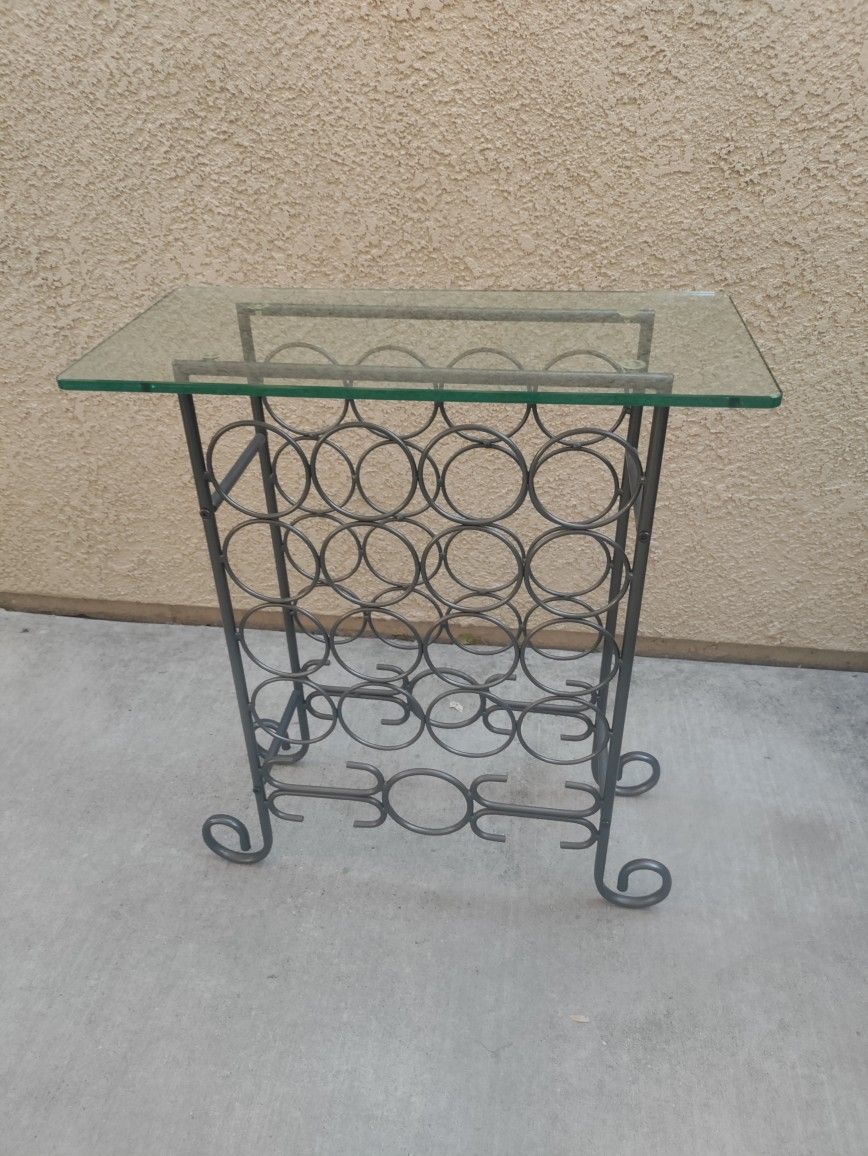 Glass Table Wine Rack
