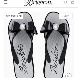 New Without Tags Brighton Bowie Wedge Flip Flops (Retail $80) - Size 8  Bowie Wedge Flip Flops Finally, a flip flop for glamour girls! These tres chic