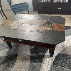 Stone & Wood Coffee Table 