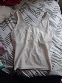 White cropped tank top