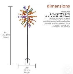 84 in. Tall Cosmic Array Wind Spinner Stake, Multicolor