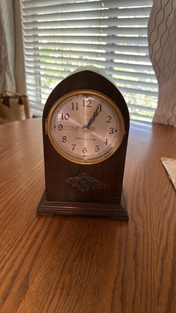 Vintage Seth Thomas Westminster Chime Arched Wood Mantel Clock