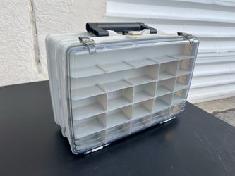 Large Plano Fishing Tackle Storage Organizer Box with Removable Tray! 17x11x8in