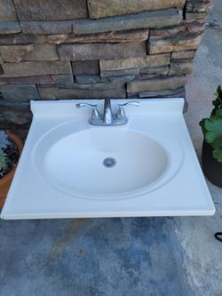 Bathroom Sink With Faucet 24 1/2"L X 18 1/2" W