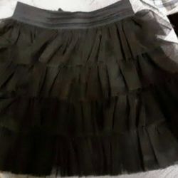 Black Tutu Style Layered Girls Skirt Sz Medium 