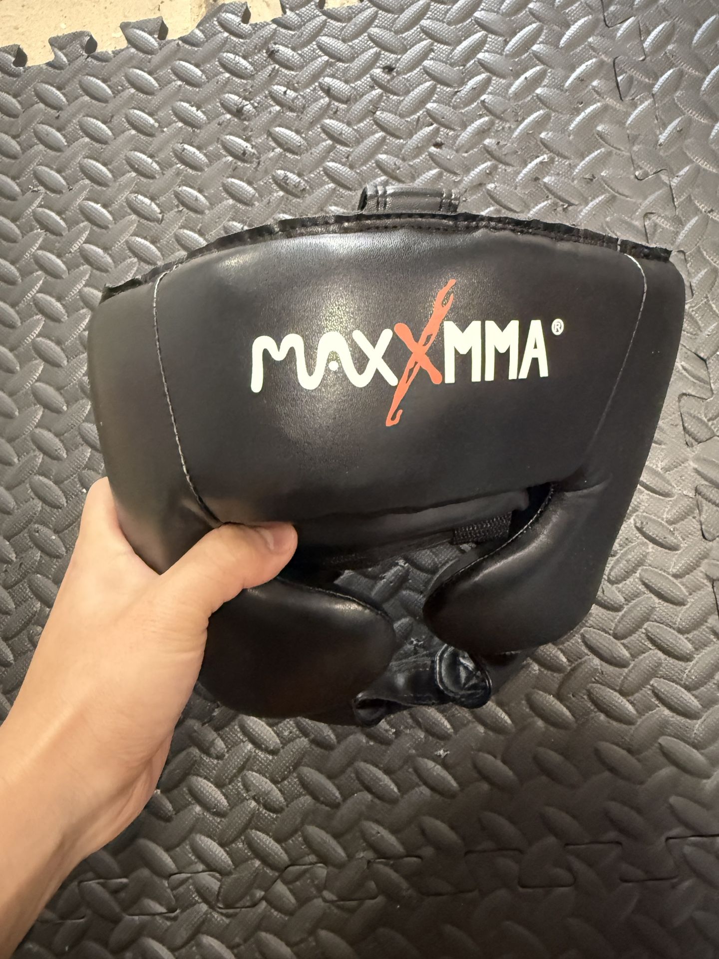 MaxxMMA Boxing / MMA Headgear – Full Face Protection, Black