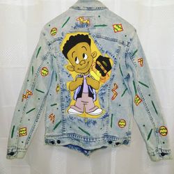 Jamel And The Bear Custom Made Jean Jacket 