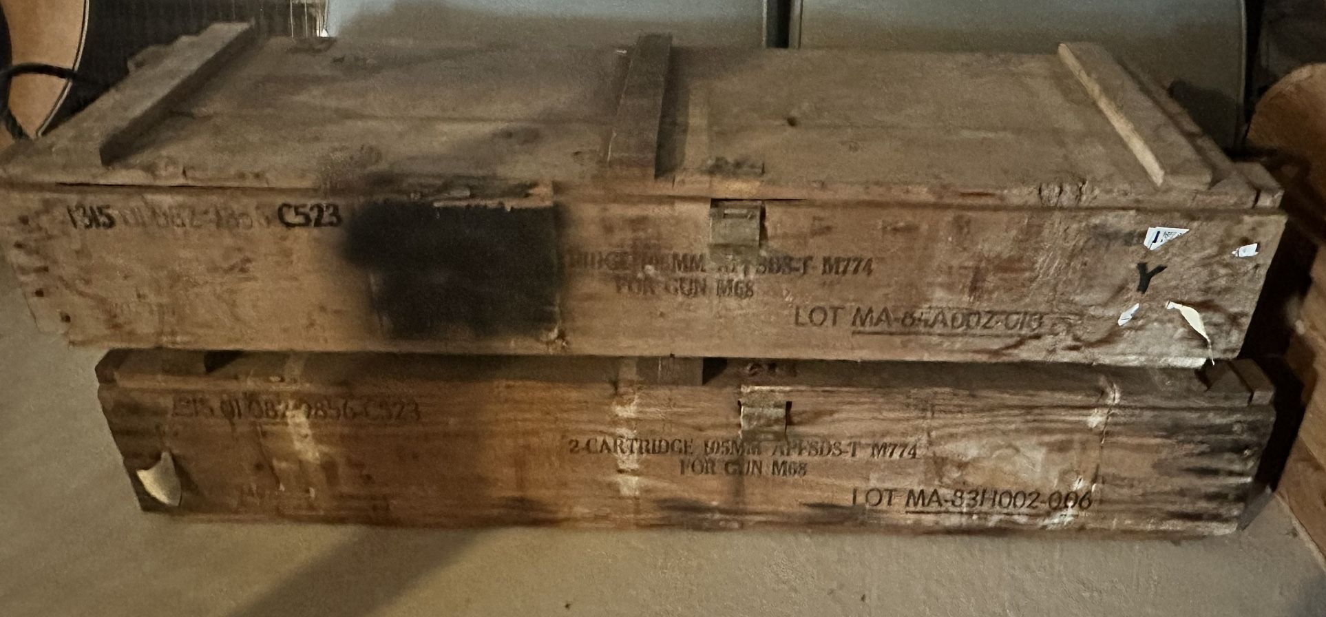Vintage Wooden Ammo Crates