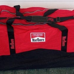 Vintage Collectors Marlboro Red Unlimited XL Rollible Duffel Bag
