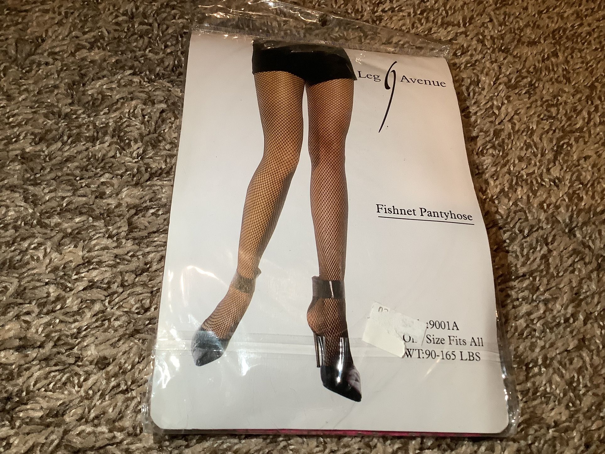 Leg Avenue fishnet pantyhose, style 9001A, color neon pink, One Size