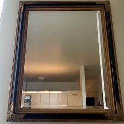 Antique Framed Beveled Mirror