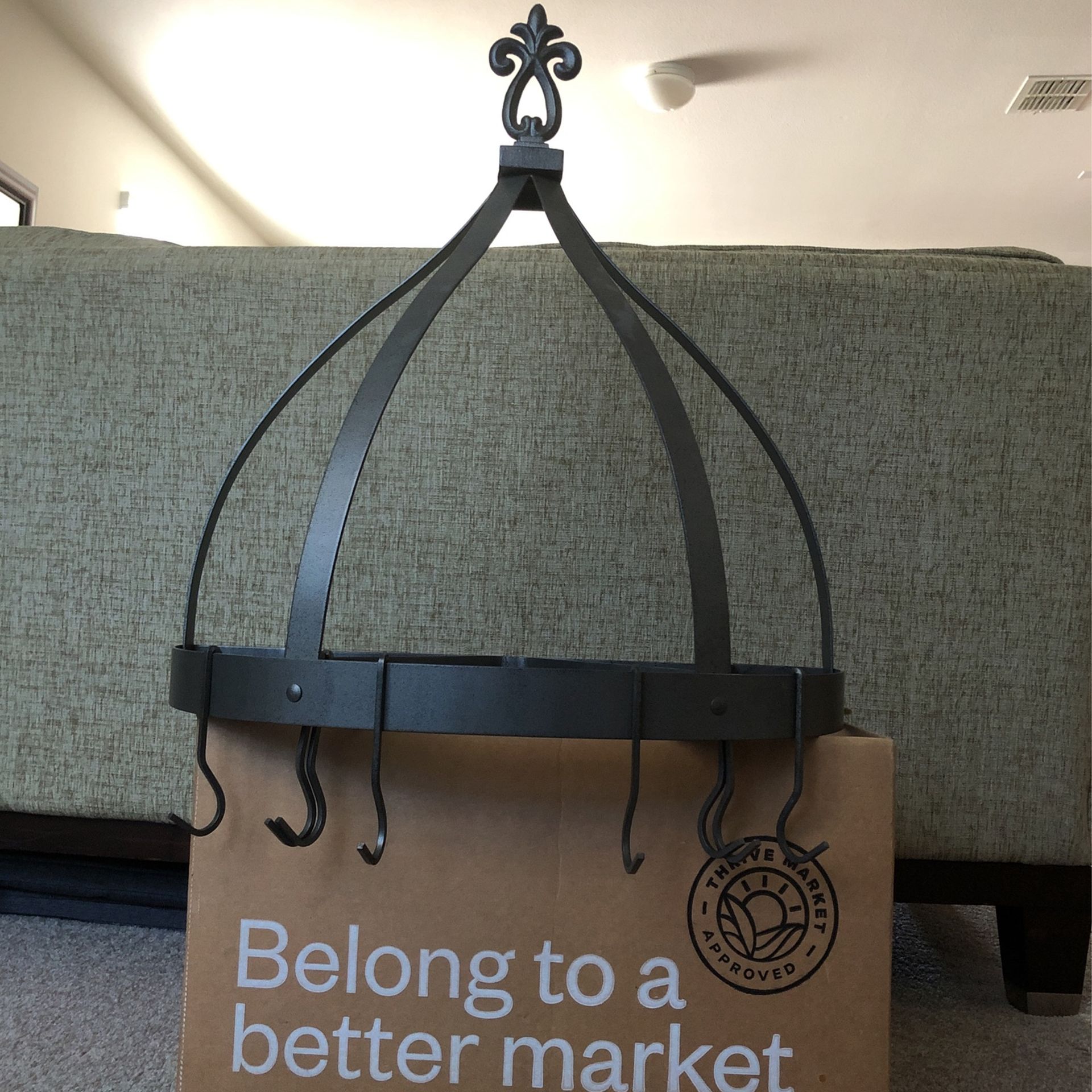Southern Pulp Racks Southern Living at Home Double-duty Pot Rack/Shelf for Sale in San ...