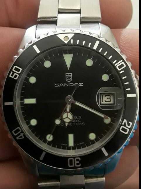 Sandoz Submariner 25 Jewels Automatic Swiss ETA Watch