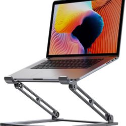 Laptop Stand for Desk - Adjustable Laptop Holder, Portable Laptop Riser with Multi-Angle Height Adjustable Computer Stand for MacBook Air/Pro and More
