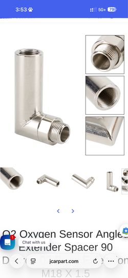 O2 Oxygen Sensor Angle Extender Spacer 90°