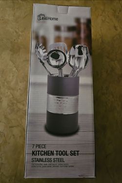 Lexi Home 7-Piece Kitchen Tool Set (Gray)