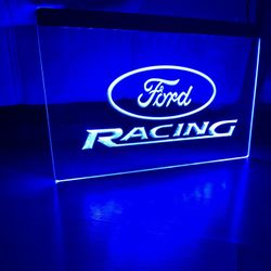 FORD RACING LED NEON BLUE LIGHT SIGN 8x12
