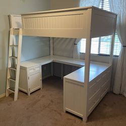 Pottery barn loft bed on sale for sale