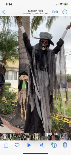 Halloween 74 in. Touch Activated Animatronic Reaper