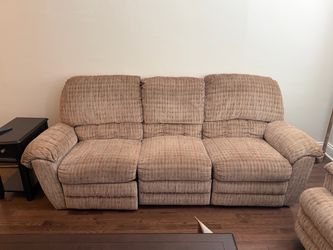 3-Seat Fabric Reclining Sofa