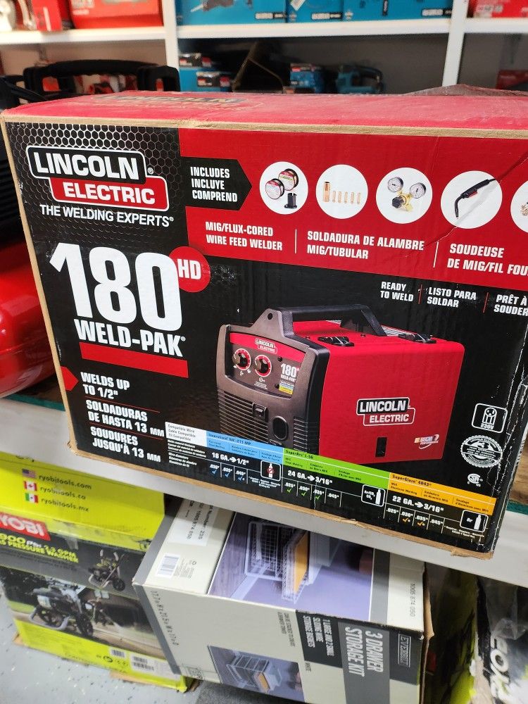 LINCOL  180 WELD PAK UP TO 1/2\