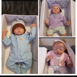 3 Reborn Baby Dolls