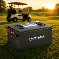 Vatrer 48V 105Ah Lithium LifePO4 Golf Cart Battery (5736Wh / 200A / 10240W) w/ LCD Screen / Charger / Bluetooth [NEW] **Retails for $1679