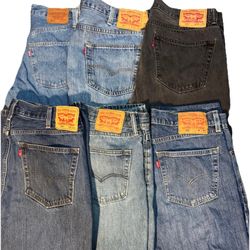Levis Jeans Mixed Lot Of 6 - *BIG E* & *RTAB* RARE Lot - 501XX, 505, 527 & 550!