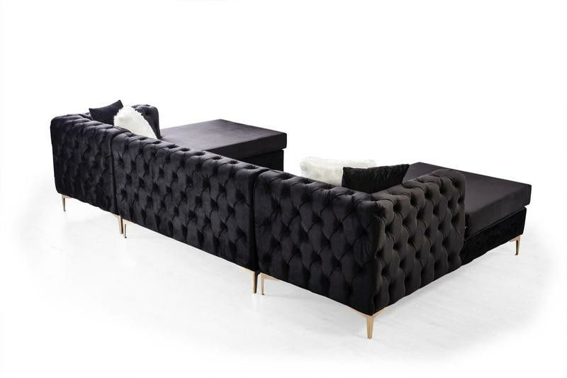 Black Velvet ✴️Double Chaise Sectional