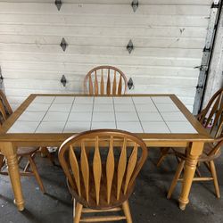 Country Style, Dining Room, Table, And Chairs, Straight Out Of Storage