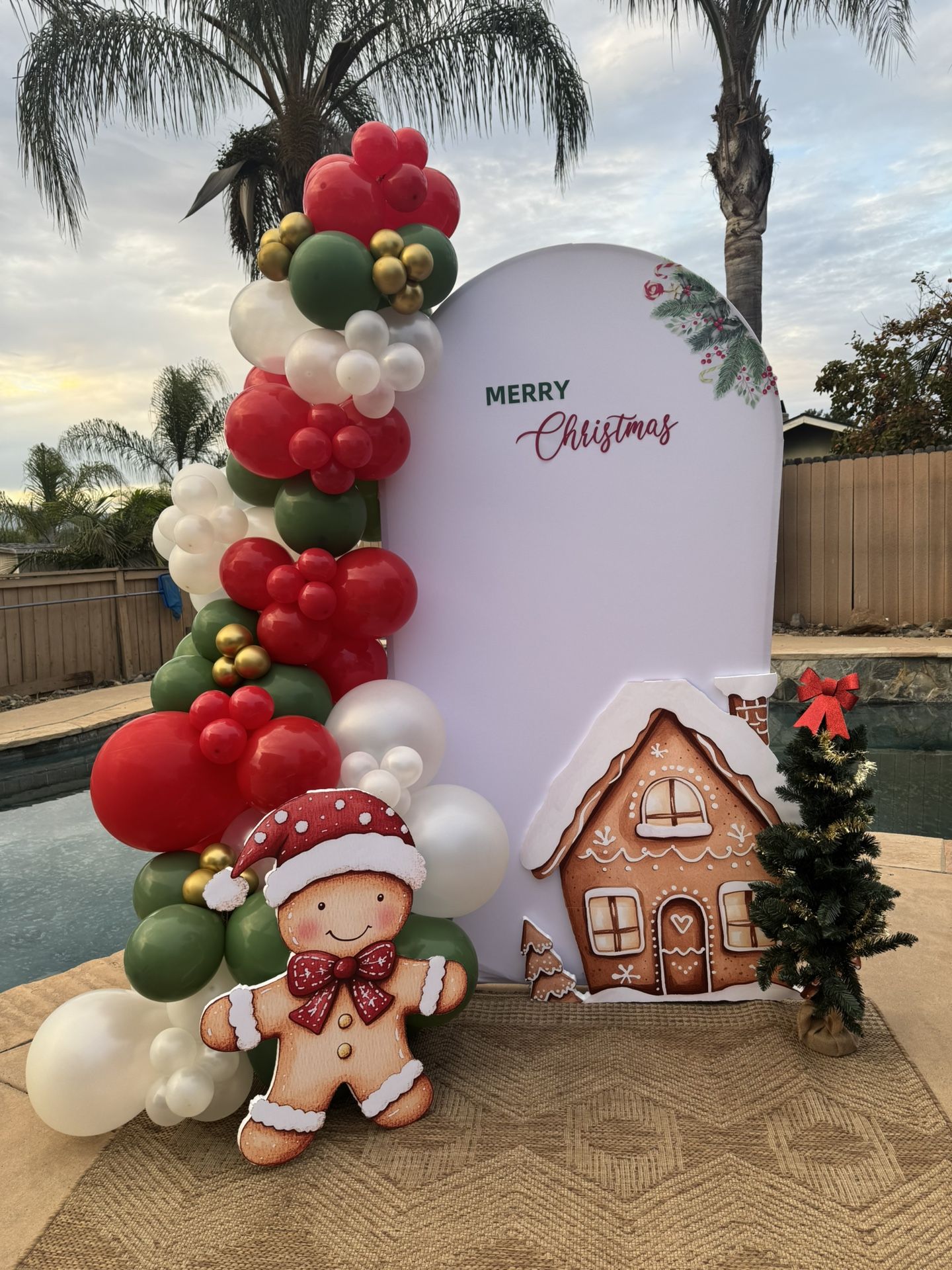 Christmas Balloons & Backdrop