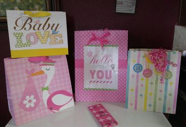 BabyGirl gift bags with tissue