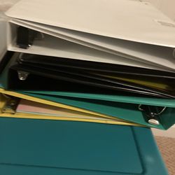 Binders and notebook