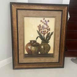 Beautiful fairly substantial and decorative framed wall art