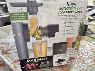 Ninja JC151 NeverClog Cold Press Juicer, Powerful Slow Juicer with Total Pulp Control, Countertop, Electric, 2 Pulp Functions, Dishwasher Safe Brand N