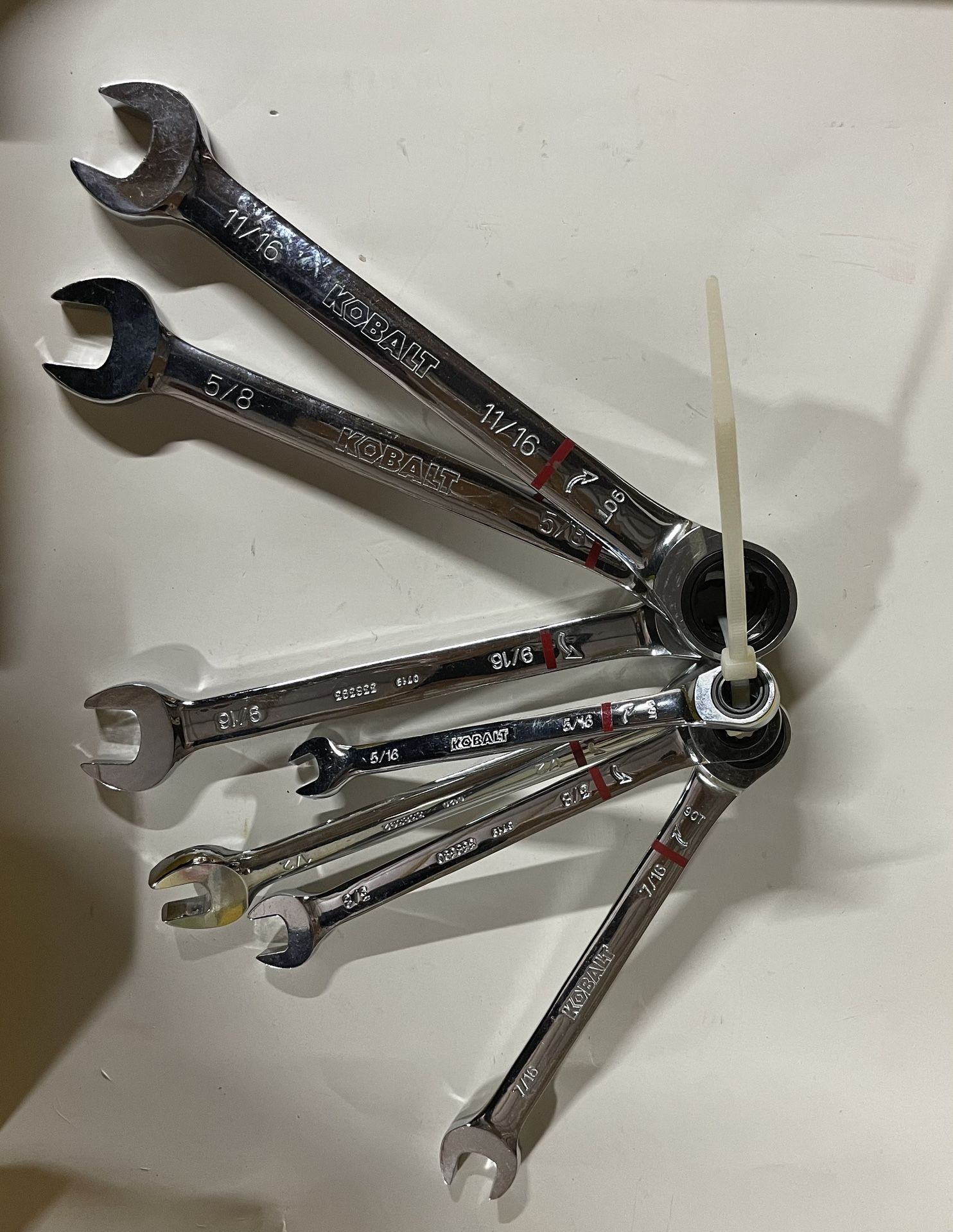 Kolbalt 7 Piece Standard Ratcheting Wrench Set NEW 