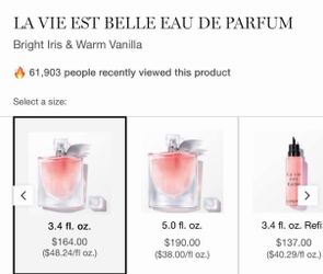 La vie est belle perfume (3.4 oz)