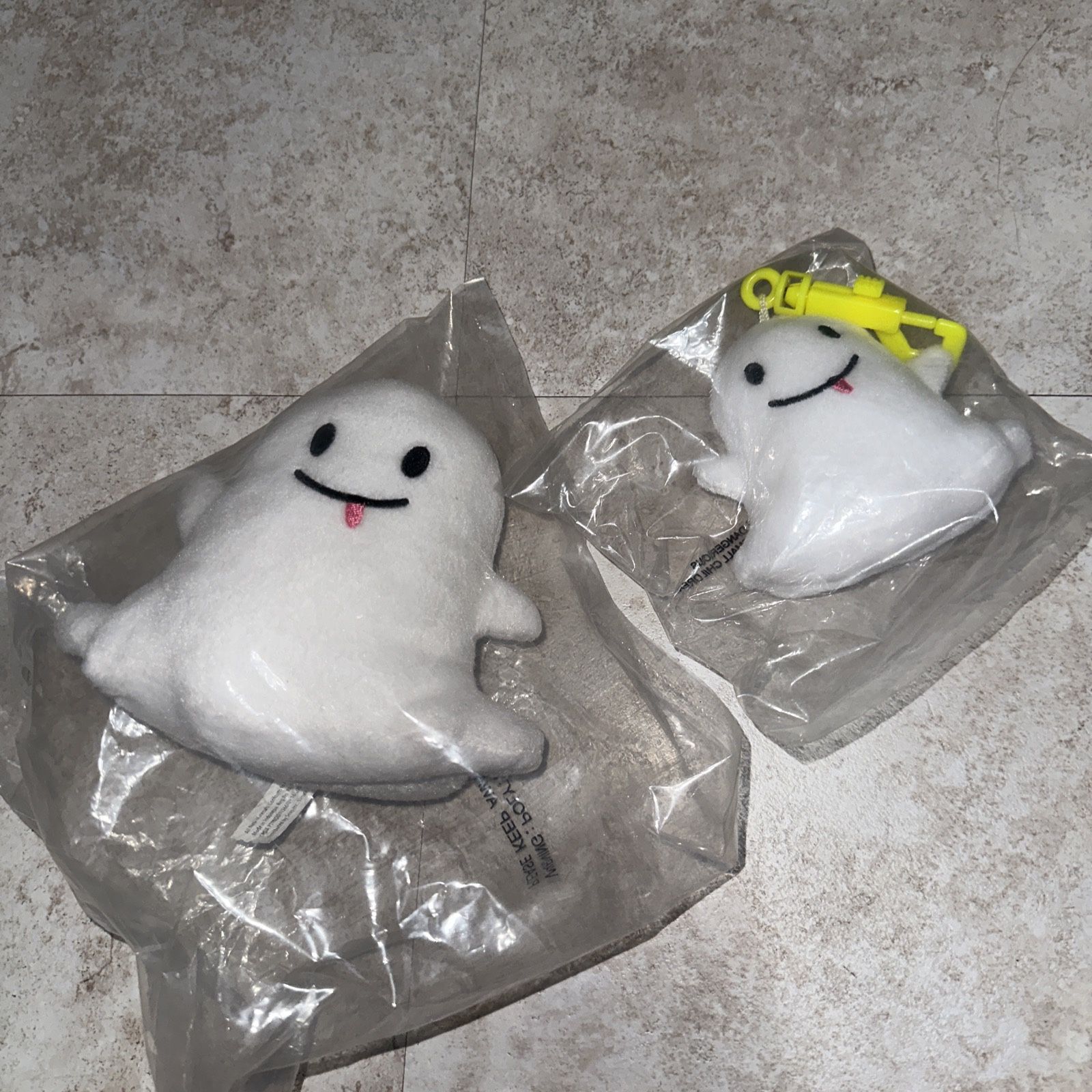 SNAPCHAT GHOST PLUSH Social Media App Plushie Stuffed Animal Pair NIB