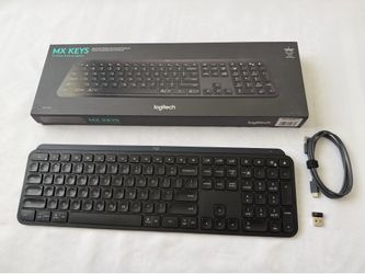 Logitech MX Keys Wireless Keyboard Black, (contact info removed)95 with USB Dongle