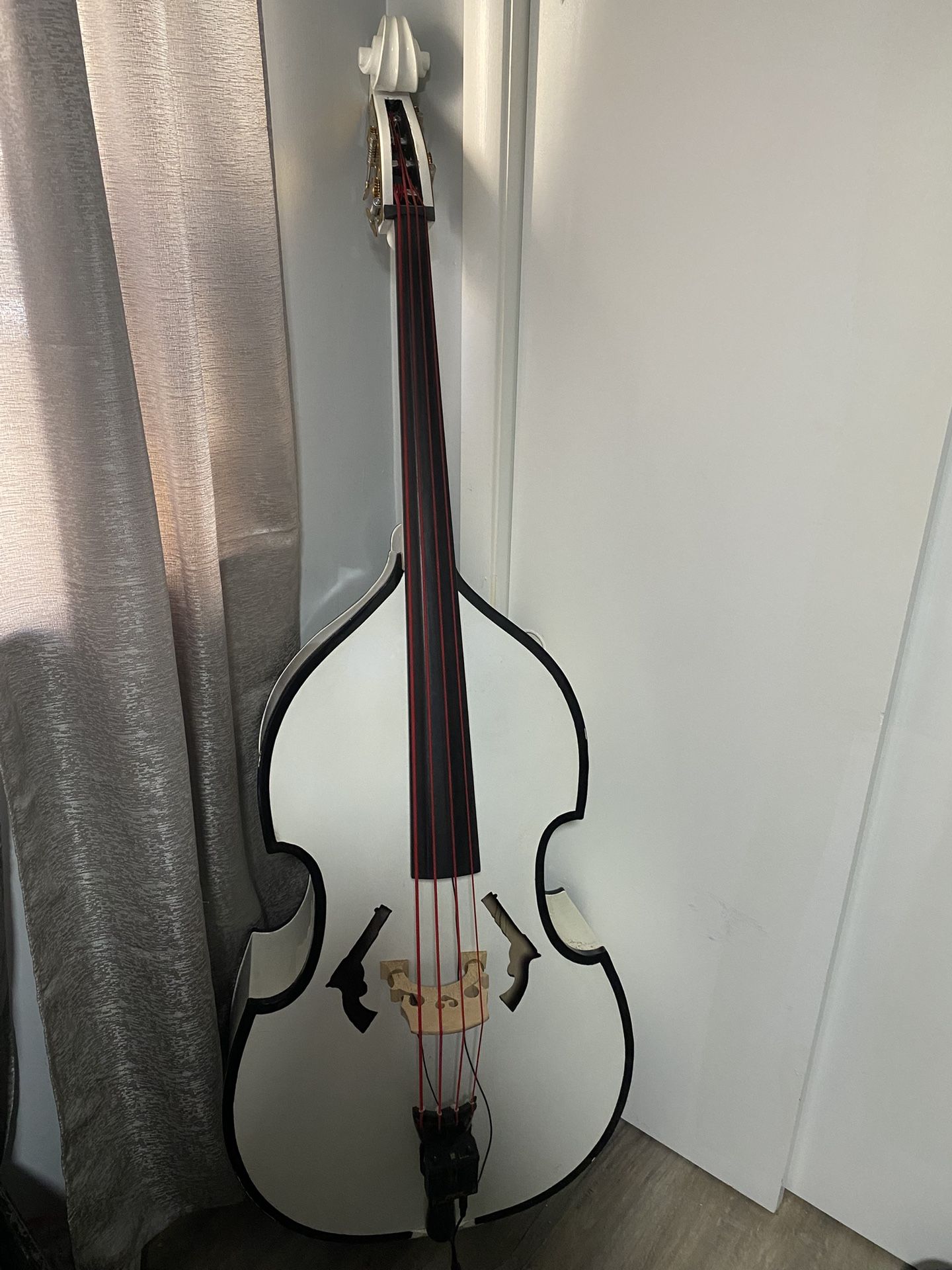 White Tololoche With Pickup