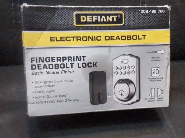 Deflant Number Key Lock Defiant Electronic Keyless Lock Fingerprint New!! for Sale in Longview ...
