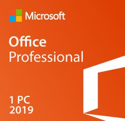 Microsoft Office Professional 2019 [Full Office Suite] 1PC Virtual Install License