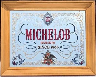 Vintage Stamford Art Michelob Since 1896 Beer Mirror - 11" x 14"
