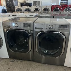 LG Square Door Washer & Electric Dryer Set