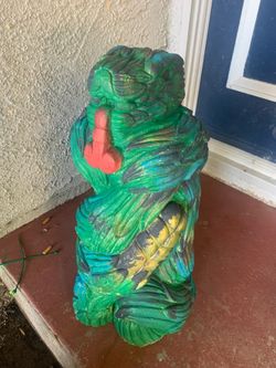 Feathered serpent statue