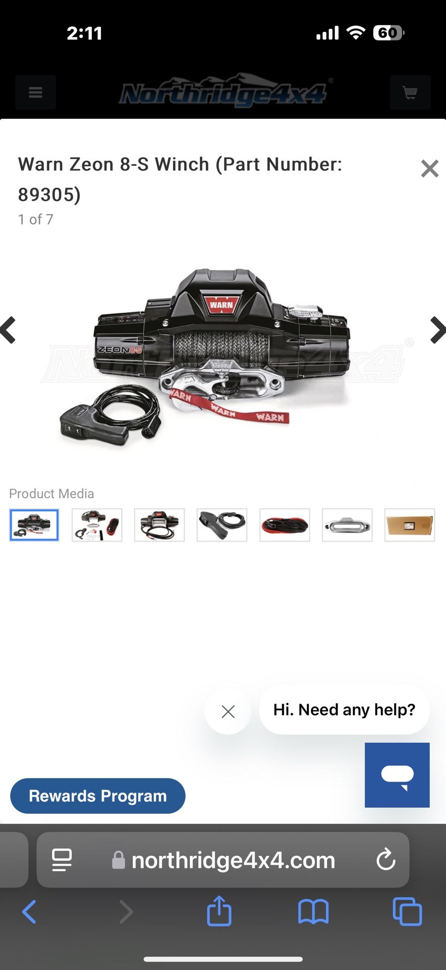Warn ZEON 8S (synthetic) Winch Brand New - NEVER Mounted