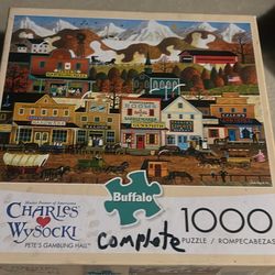 Charles Wysocki 1000 Piece Puzzle Pete’s Gambling Hall 