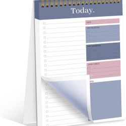 To Do List Notepad - Daily Planner,Last For 104 Days,6.5" x 9.8" Double-sided Spiral Checklist
