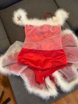 Adult XL Dance Costume red gold white